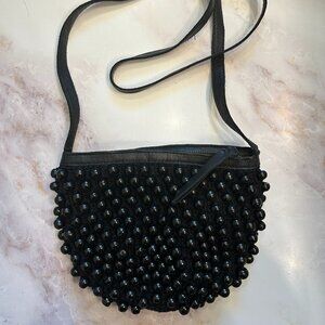 Cleobella Black Beaded Crossbody Bag